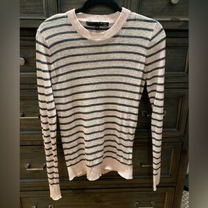 Veronica Beard Striped Pink and Gray Sweater